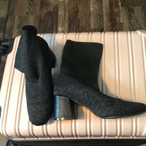 Like new black/silver Nature Breeze sparkly boots. Size 6